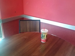 picture of chair, table in corner